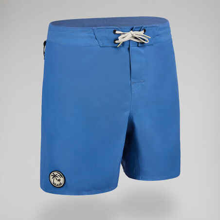 Pantaloneta playera de baño larga para hombre Olaian Bshort 500 azul