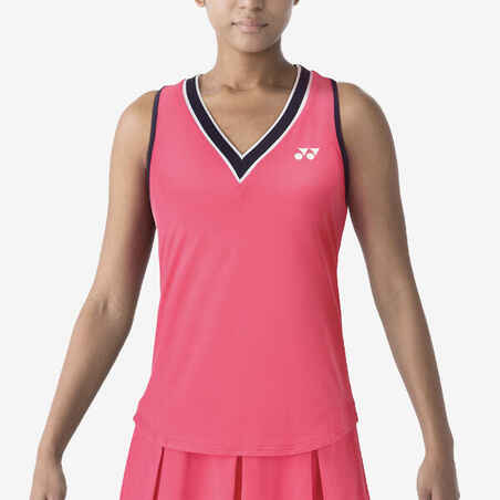 Majica bez rukava za tenis Pariz ženska ružičasta