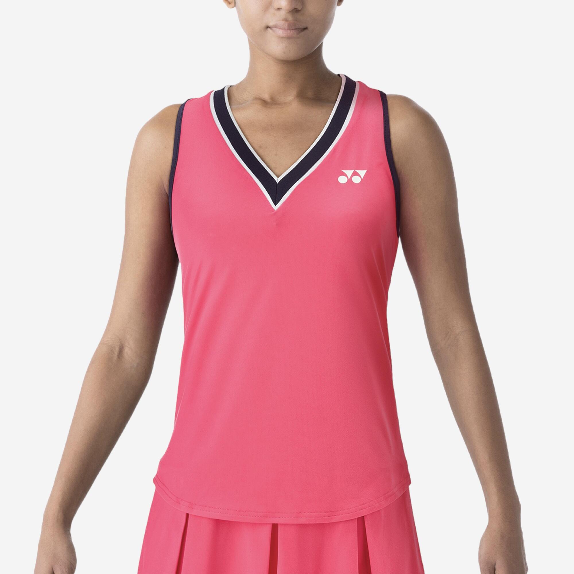 débardeur de tennis femme paris - rose - yonex