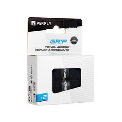 BADMINTON TOWEL GRIP x 2 BLACK