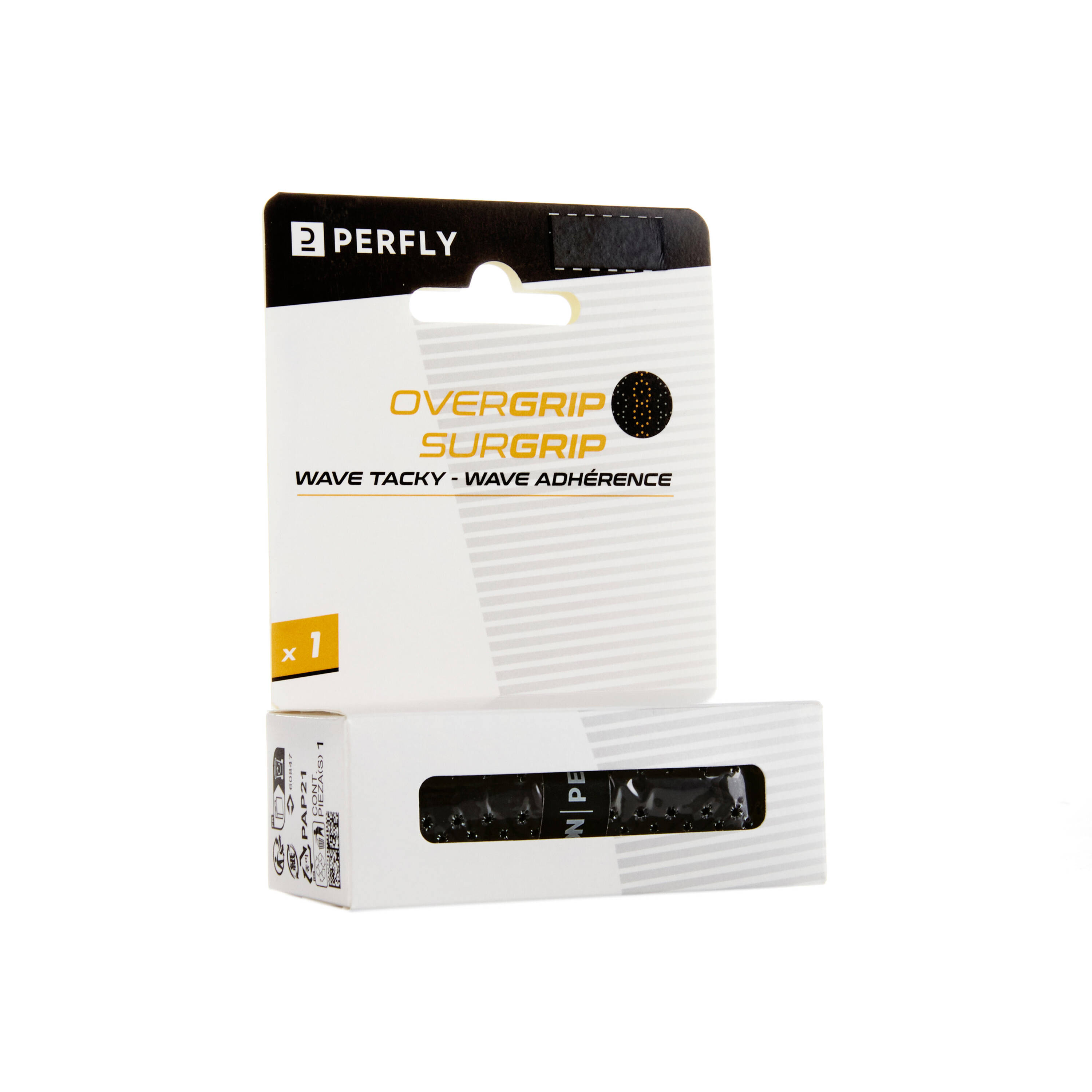 BADMINTON WAVE OVERGRIP X 1 BLACK -  2