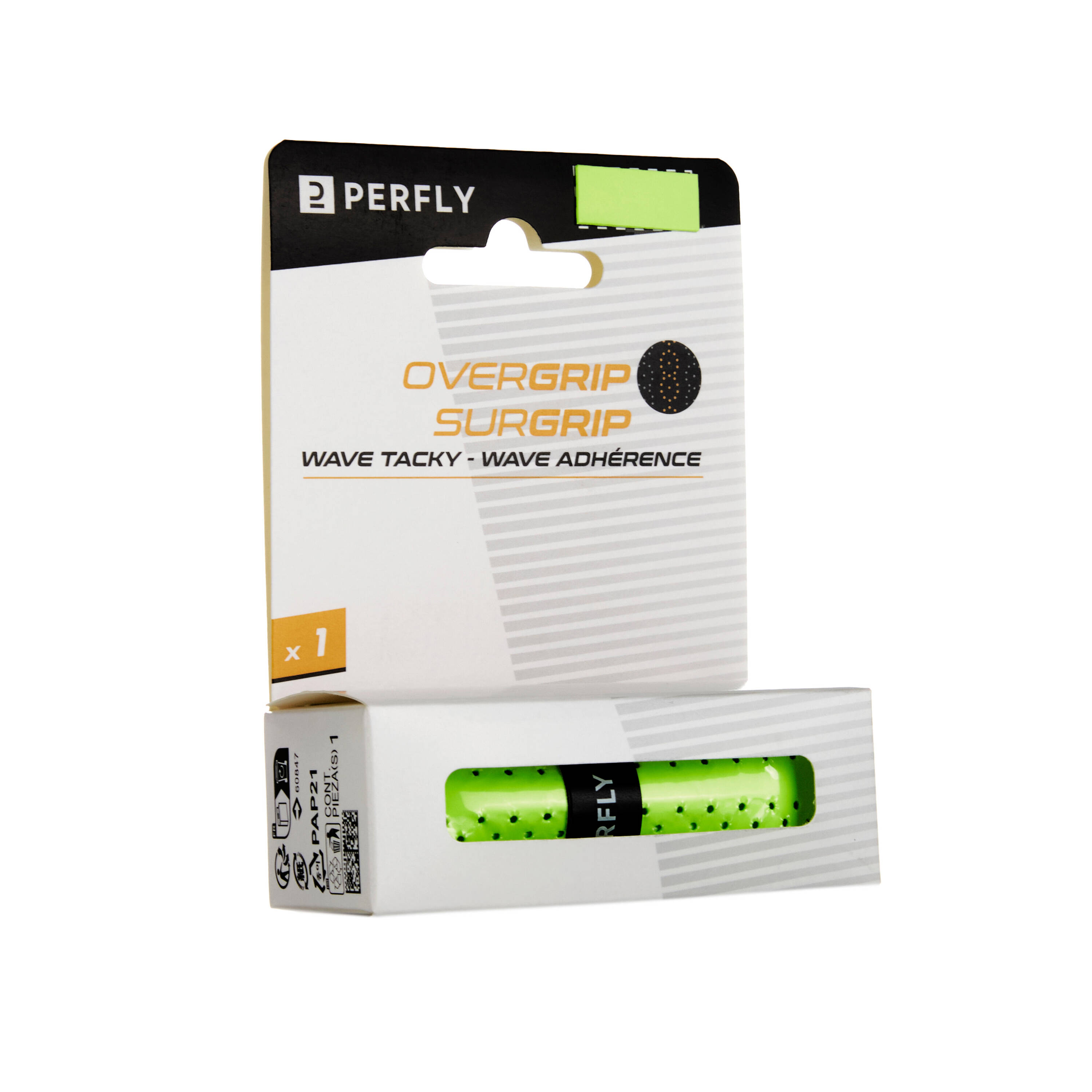 BADMINTON WAVE OVERGRIP X 1 FLUO GREEN -  2