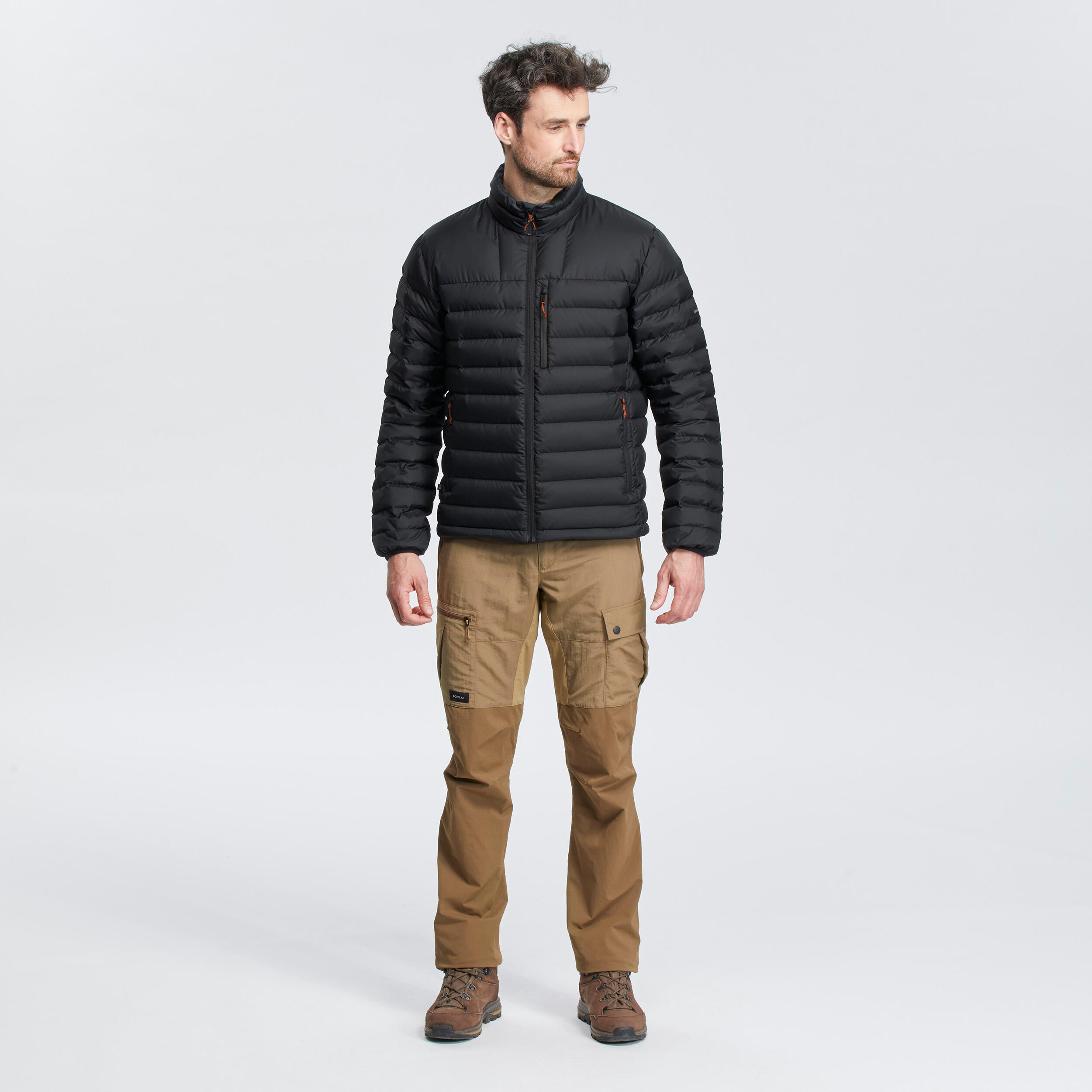 Manteau d'hiver en duvet homme – MT 500 noir - FORCLAZ