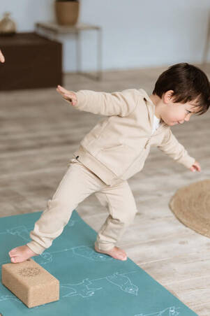 Kids' Yoga Mat 5 mm - Bear Khaki
