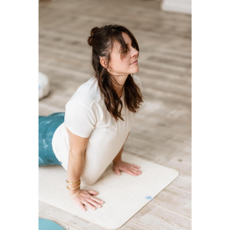Tricou YOGA prenatală Bej Damă 