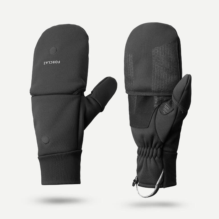 Adult warm and windproof mountain trekking mittens - MT900 black
