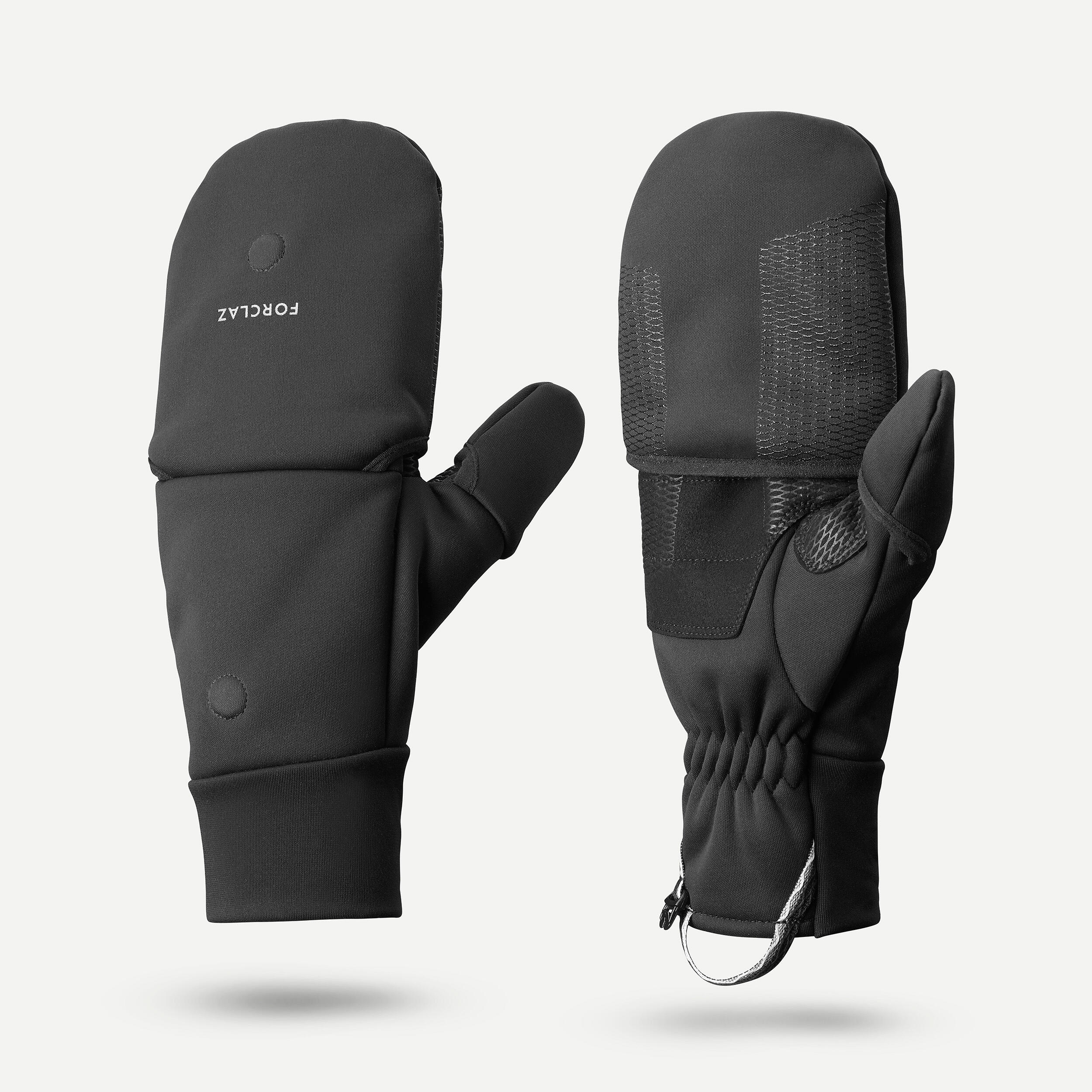 Warm and windproof mountain trekking mittens -MT900 black - adult