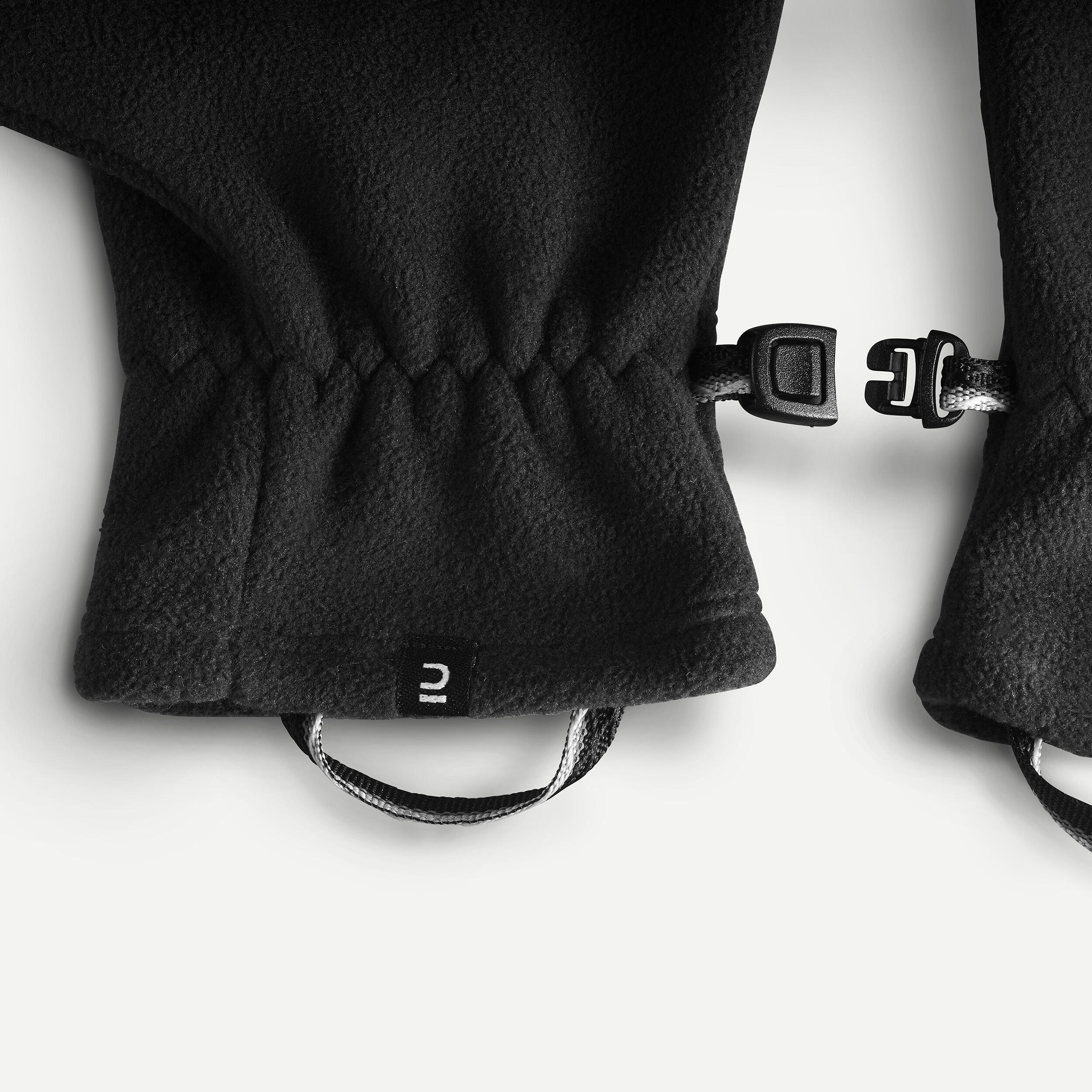 Adult mountain trekking fleece gloves MT500 Black