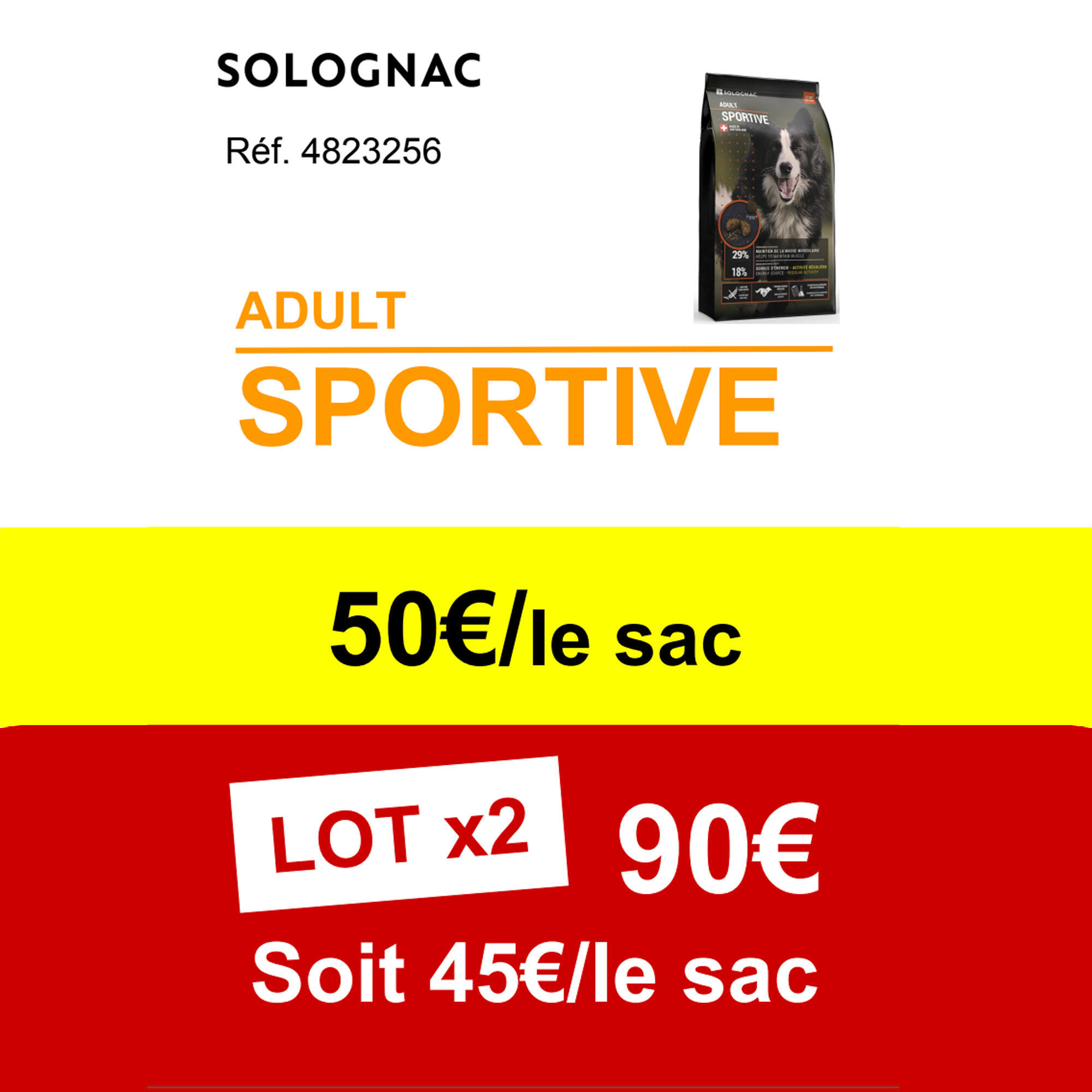 ALIMENTO SPORTIVO PER CANI ADULTI DA 12 KG