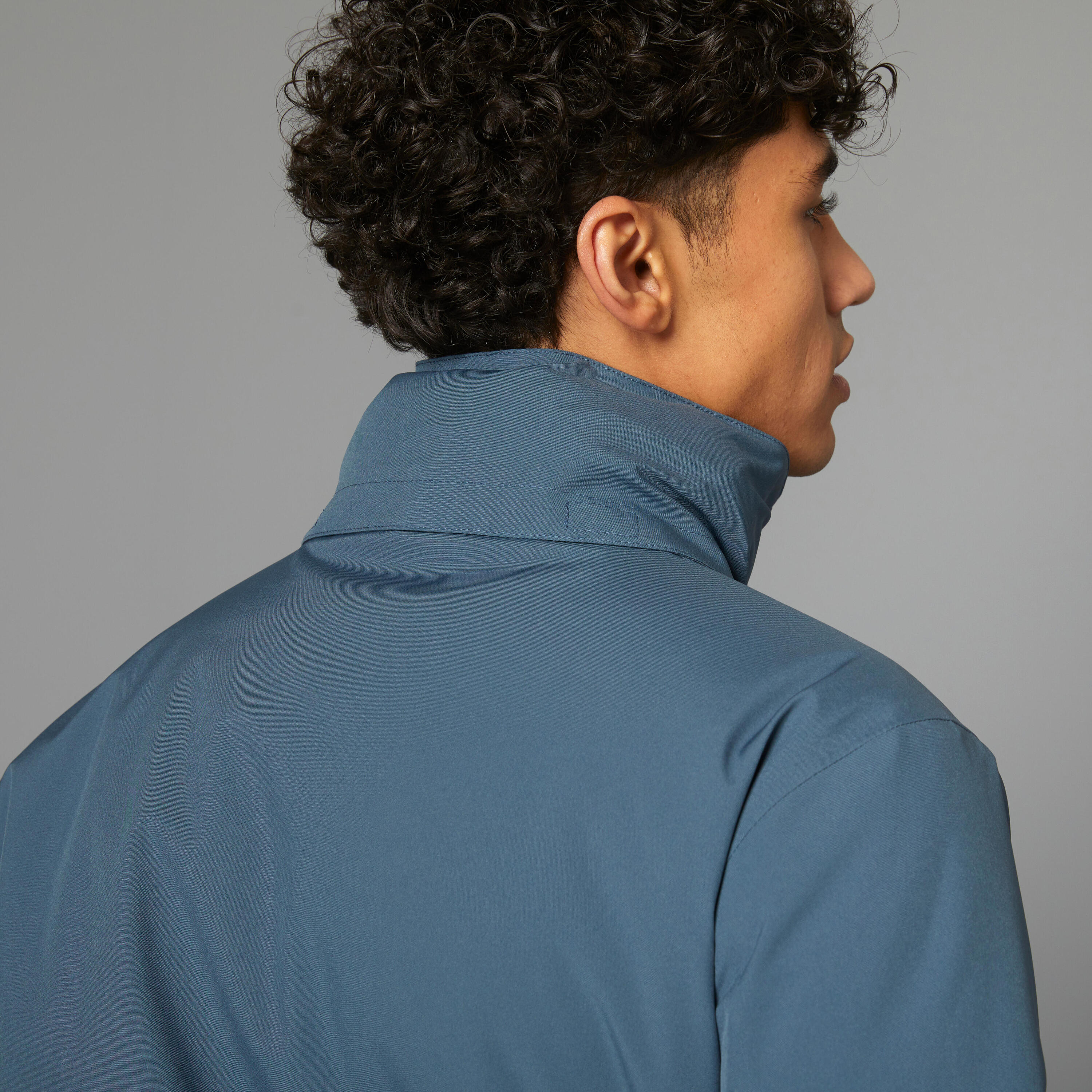 Giacca impermeabile ciclismo uomo 540 riflettente blu-grigio 7/26