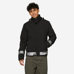 VESTE PLUIE CHAUDE VELO VILLE VISIBILITE NUIT 540 HOMME BLEU GRIS