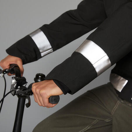 Crna muška kišna jakna za biciklizam 540