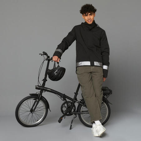 Crna muška kišna jakna za biciklizam 540