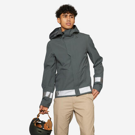 VESTE PLUIE VELO VILLE VISIBILITE NUIT 540 HOMME VERT