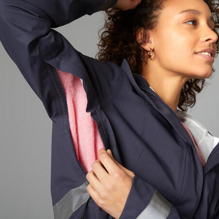 Куртка жіноча 540 для велоспорту водонепроникна темно-синя