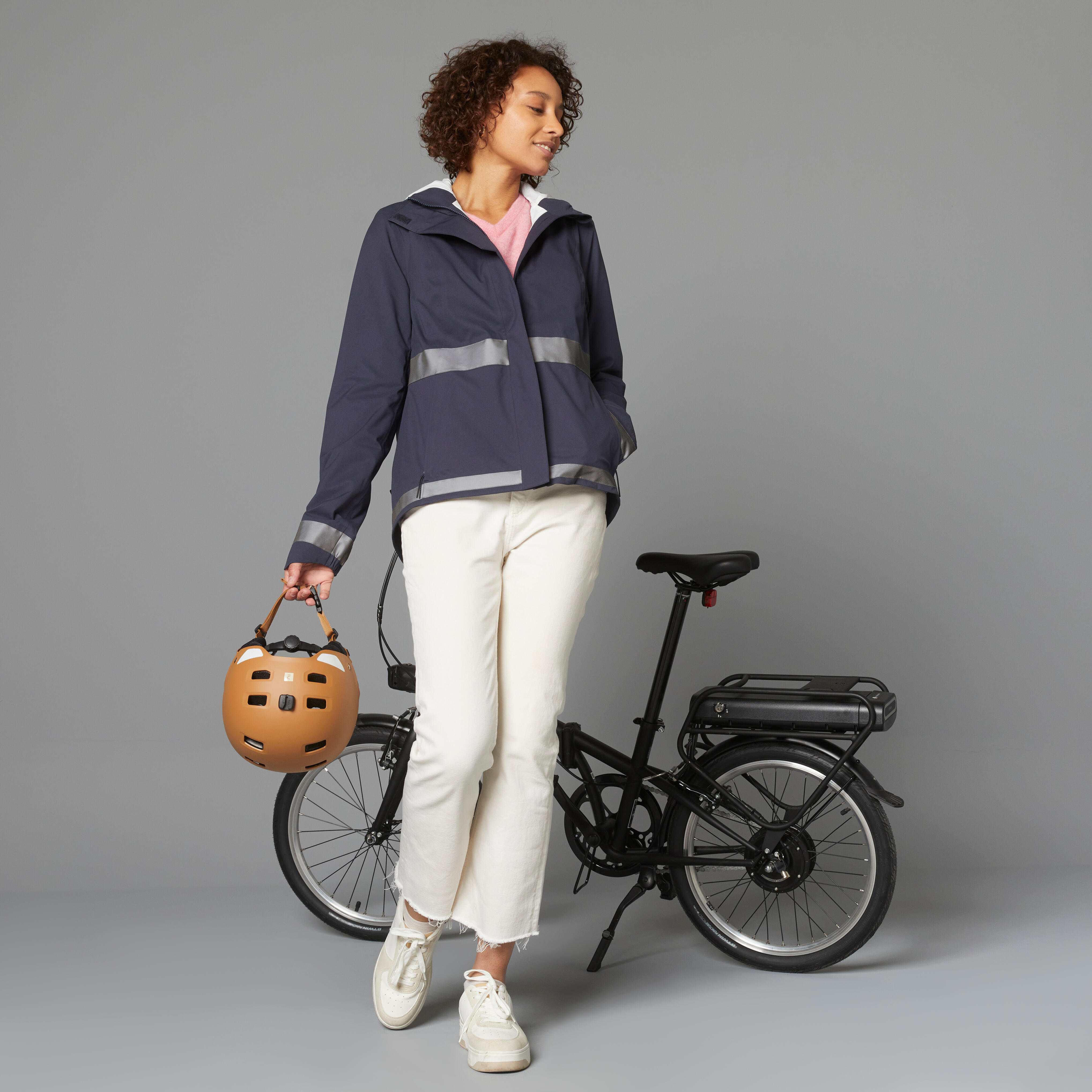 GIACCA ANTIPIOGGIA DA DONNA 540 NIGHT VISIBILITY CITY CYCLING BLU NAVY