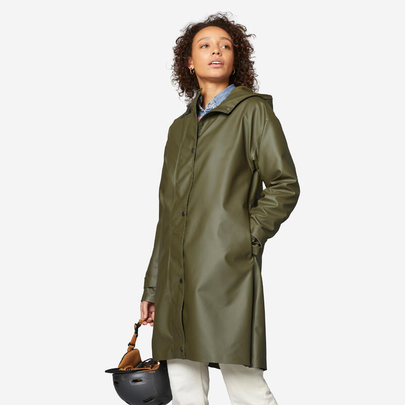 Parka impermabile ciclismo adulto unisex 540 verde militare