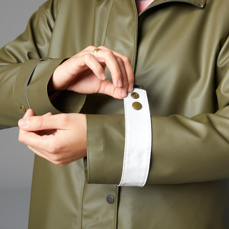Parka impermeable vélo ville unisexe - kaki