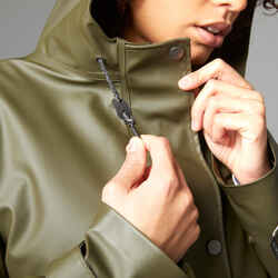 Unisex City Cycling Reflective Waterproof Parka 940 - Khaki