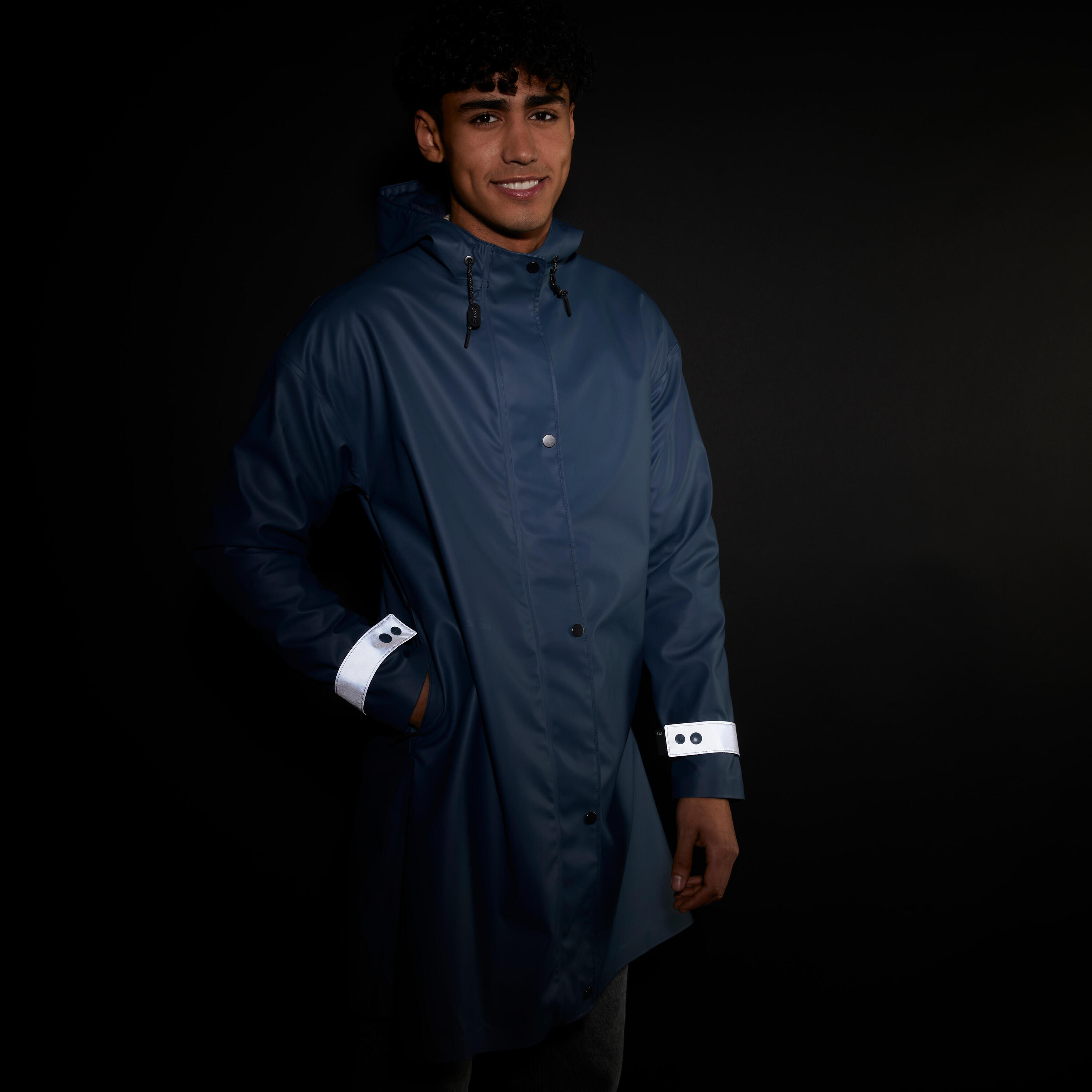 Unisex Waterproof City Cycling Parka - Blue 7/32