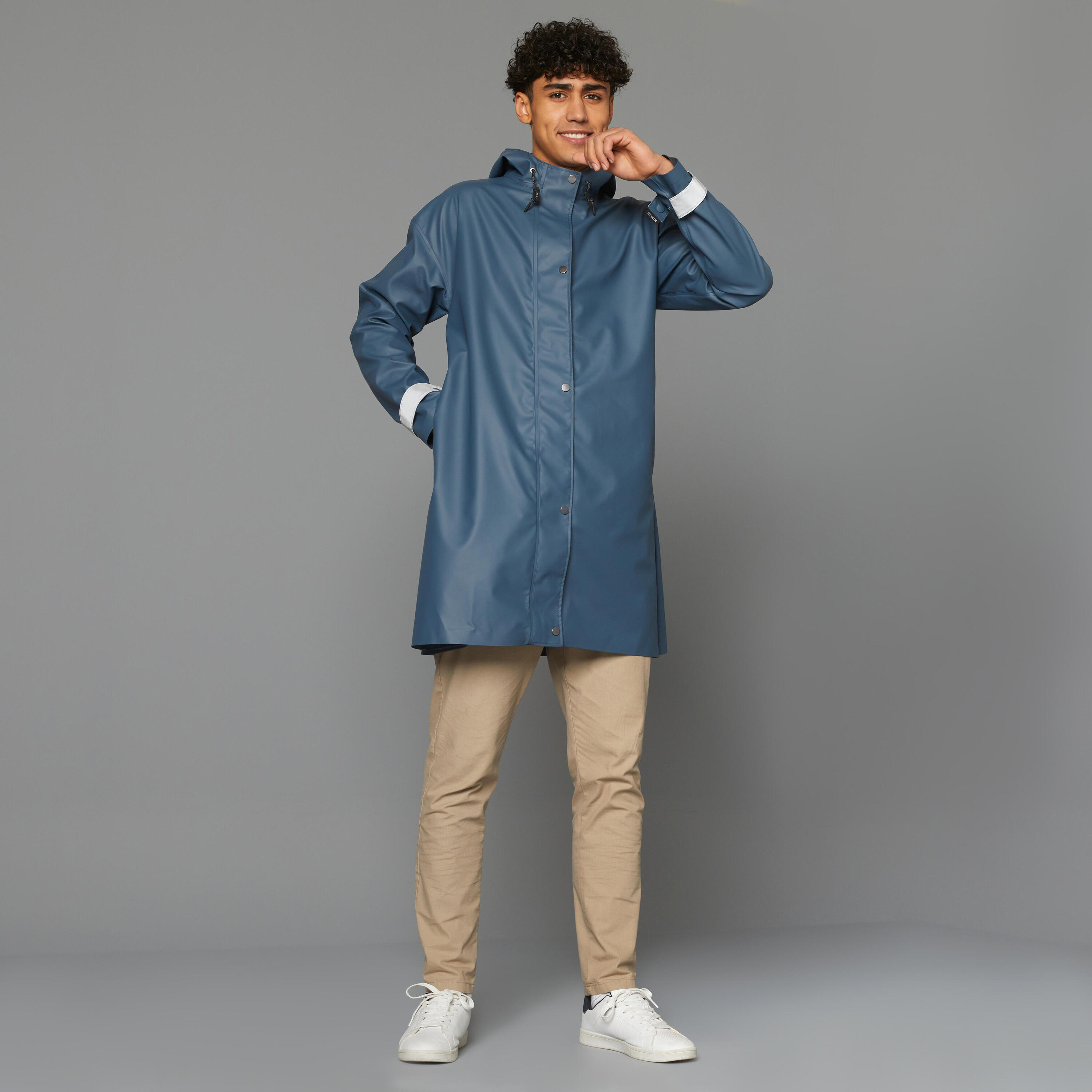 Unisex Waterproof City Cycling Parka - Blue 16/32