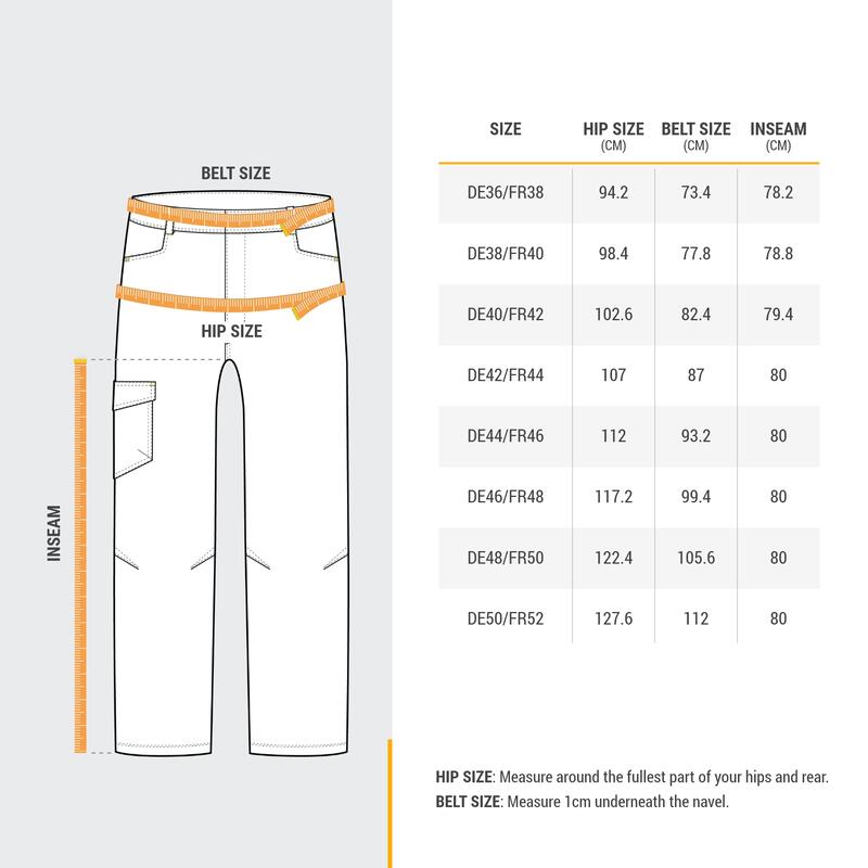 Pantaloni trekking uomo NH100 grigio scuro