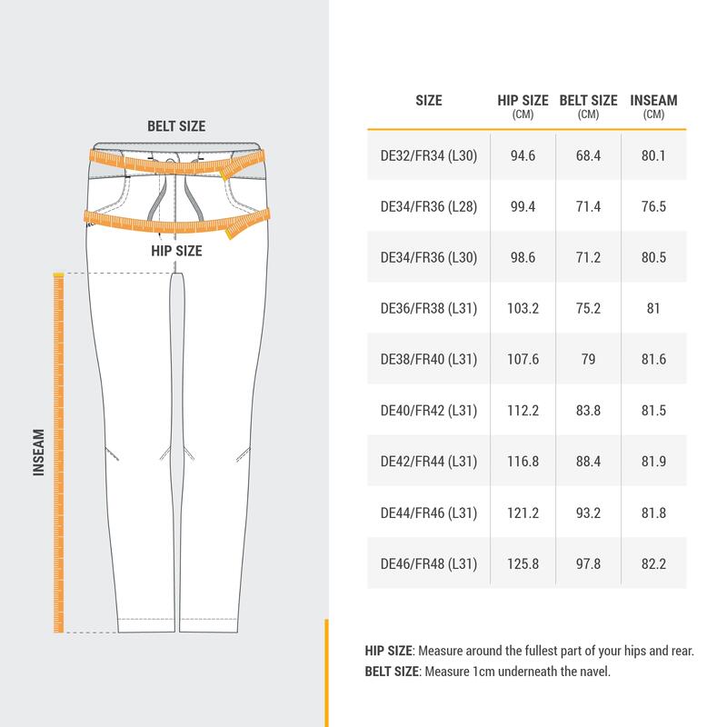 PANTALON CHAUD DÉPERLANT DE RANDONNÉE - SH100 - FEMME