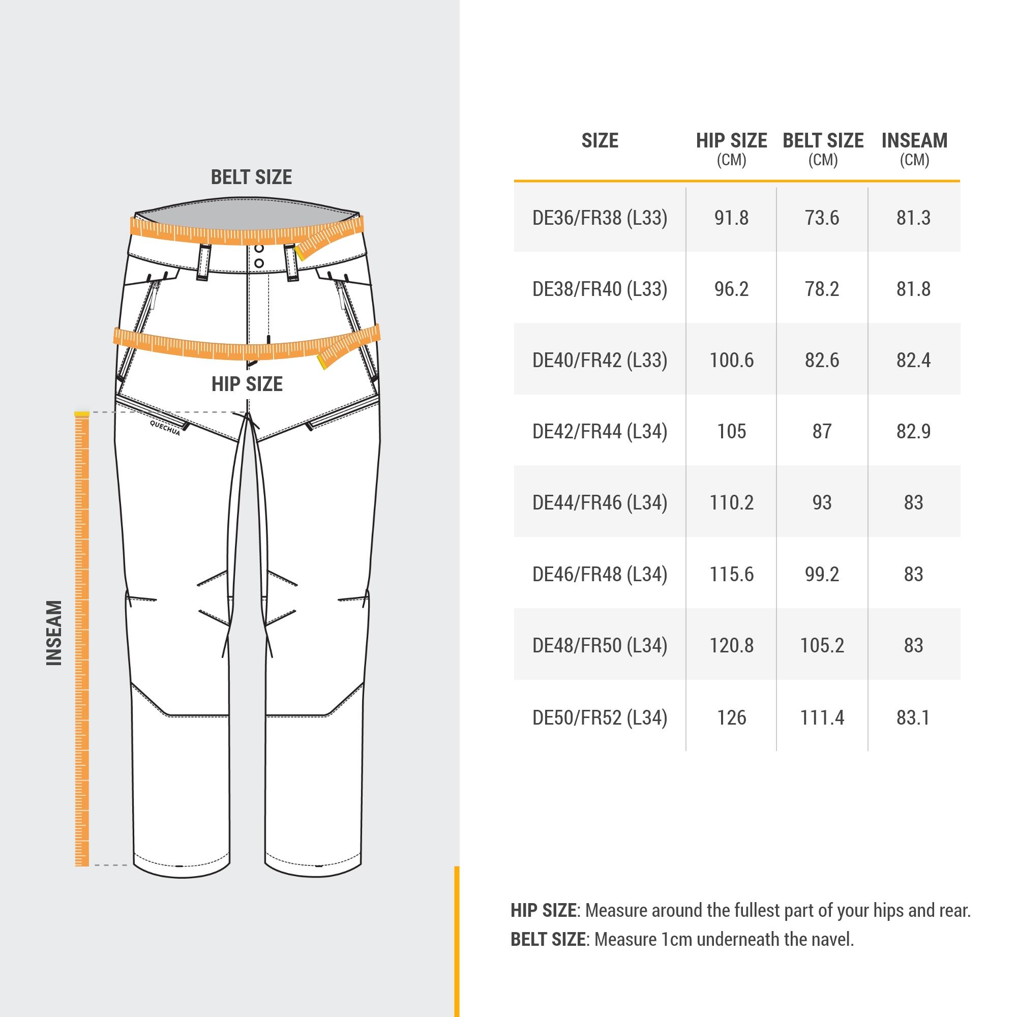 Men’s Water-Repellent Hiking Pants – SH 500 - QUECHUA