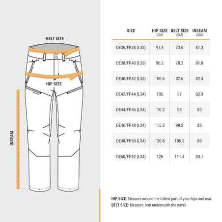 Men’s warm and water-repellent hiking trousers SH500