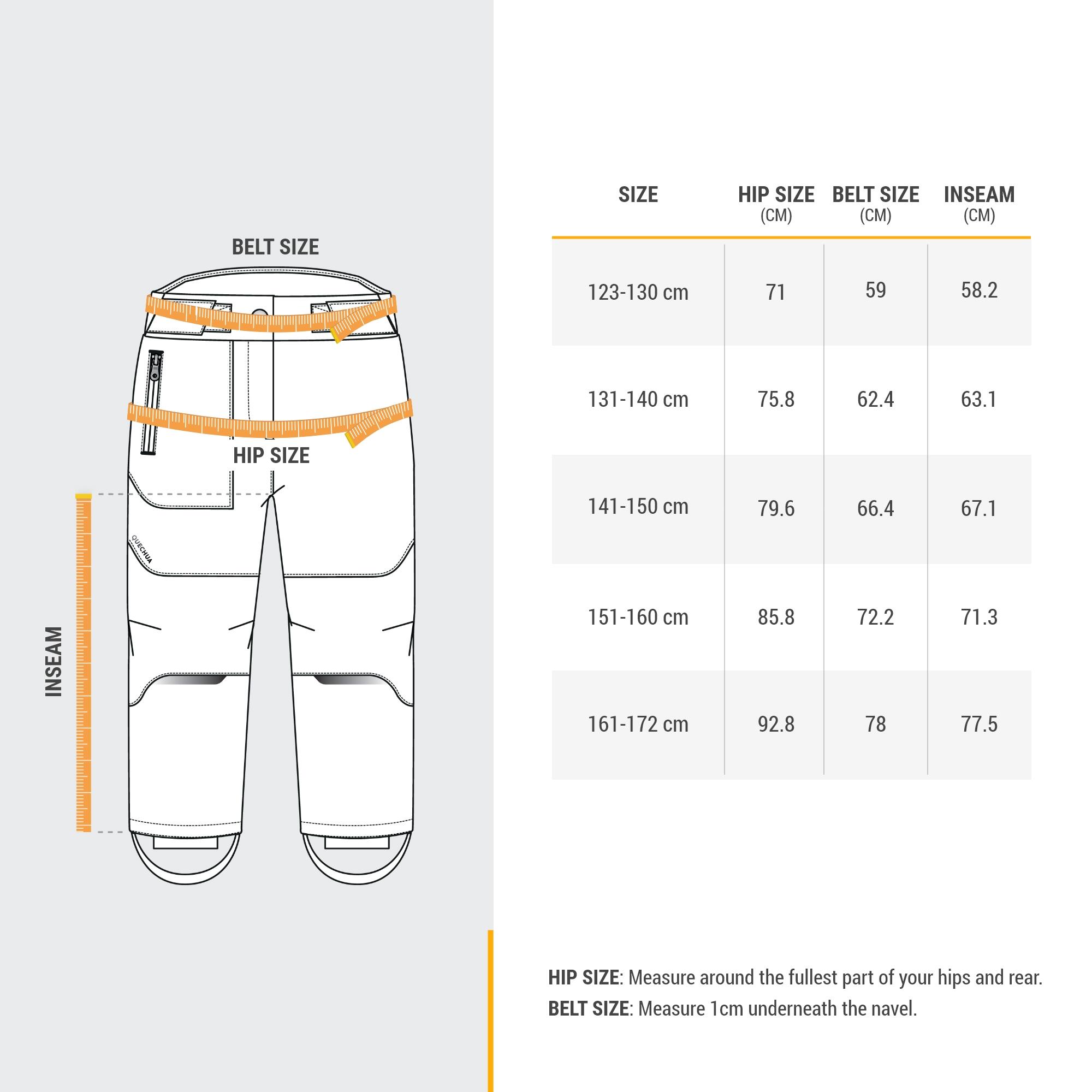 Kids’ Warm Softshell Hiking Pants, MH 500 Age 7–15 - QUECHUA