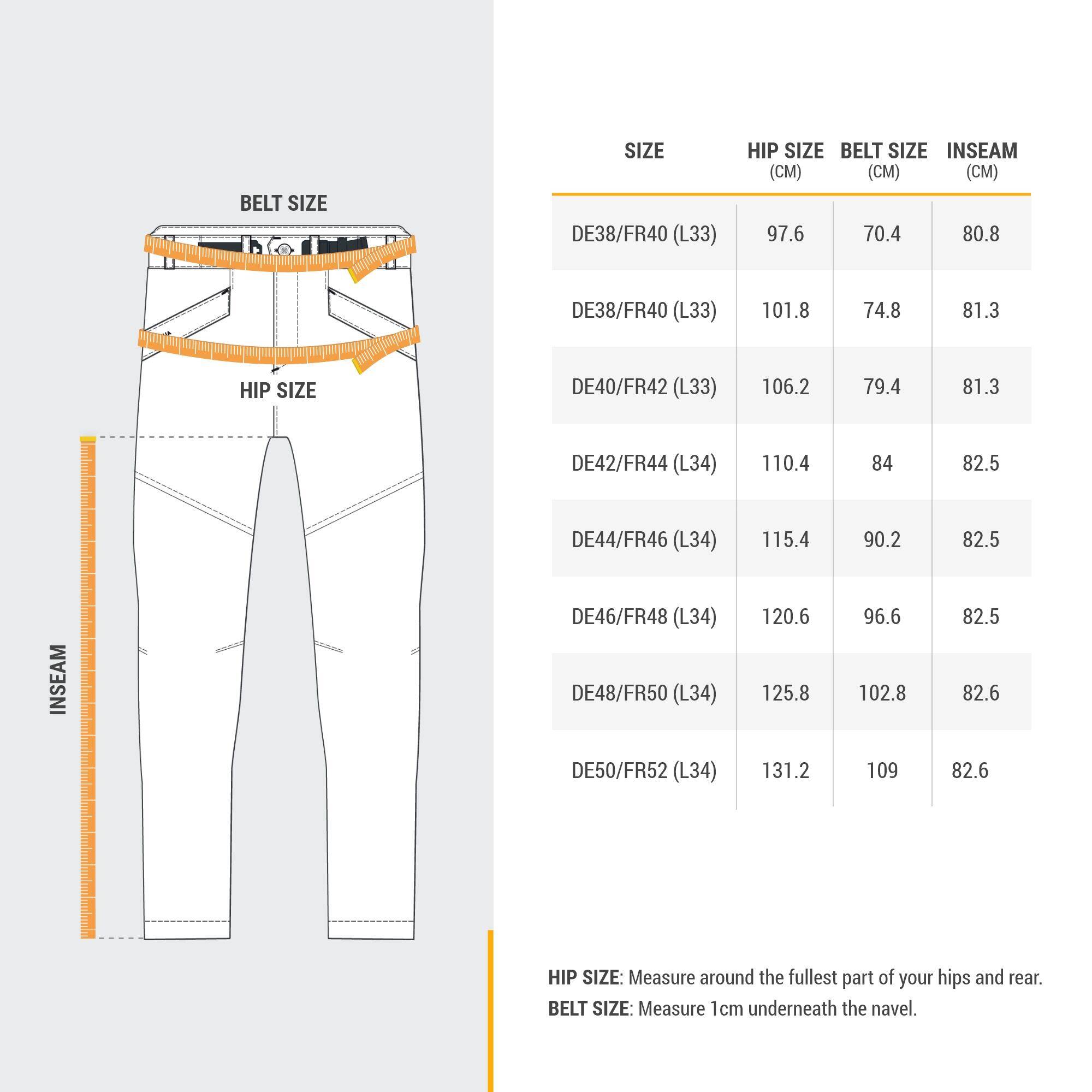 Men Warm Water-repellent Hiking Trousers  SH100 - Grey -  4