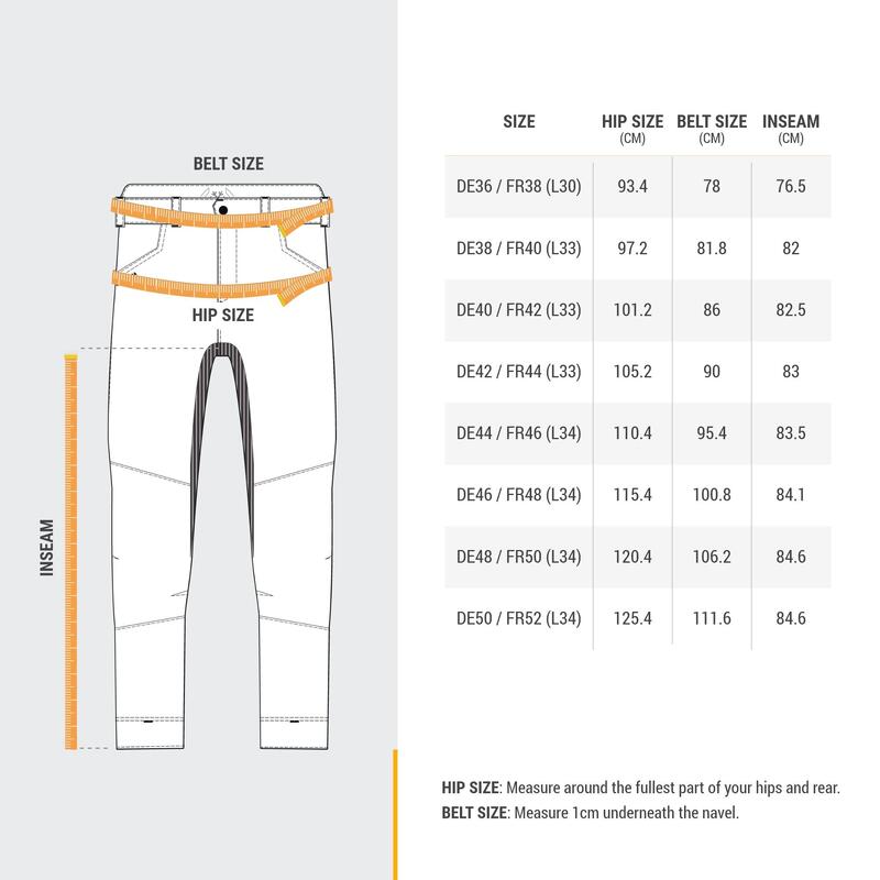 Erkek Outdoor Pantolon - Gri - NH500 -4 °C