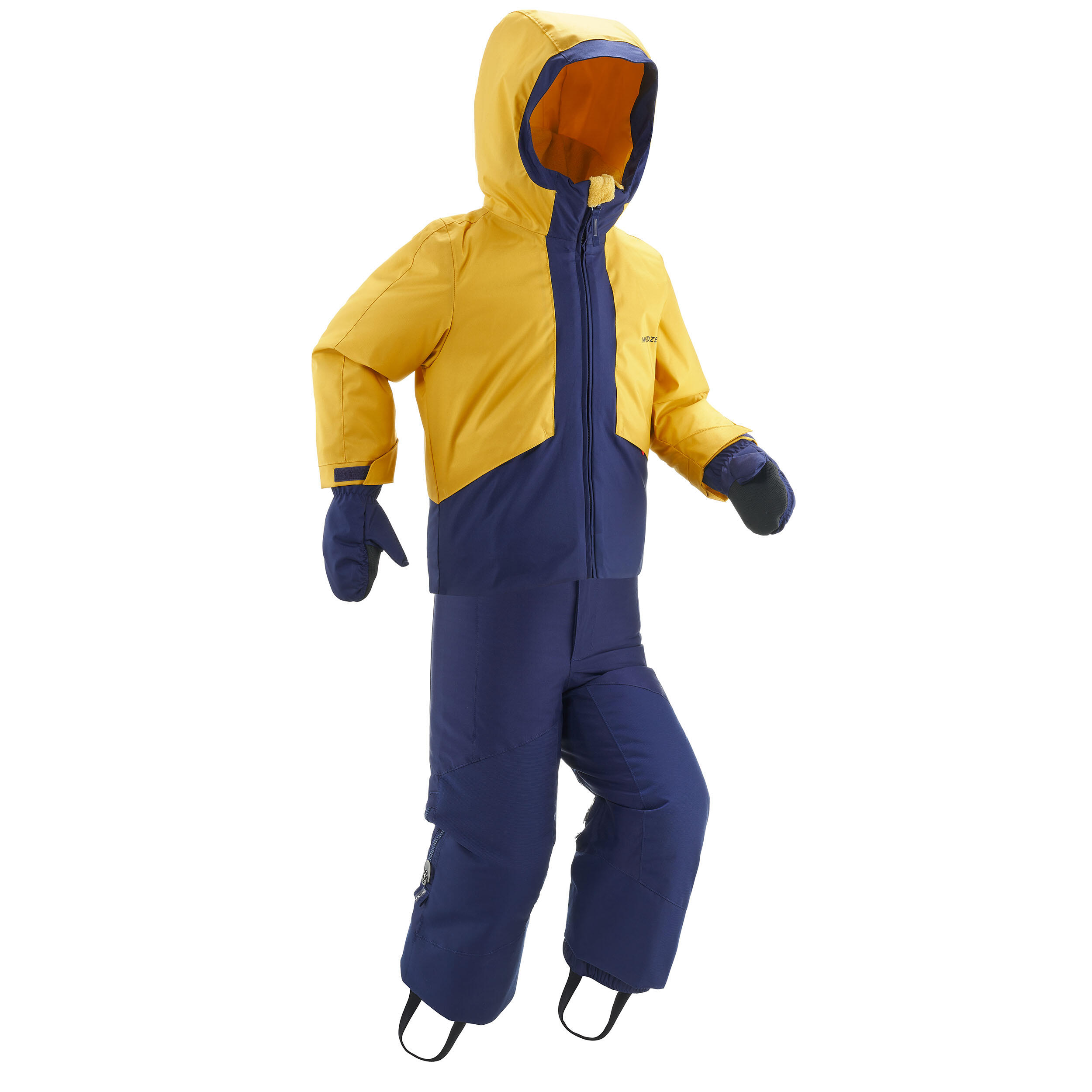  Costum schi SKI-P 580 Călduros și impermeabil Galben și Albastru Copii 