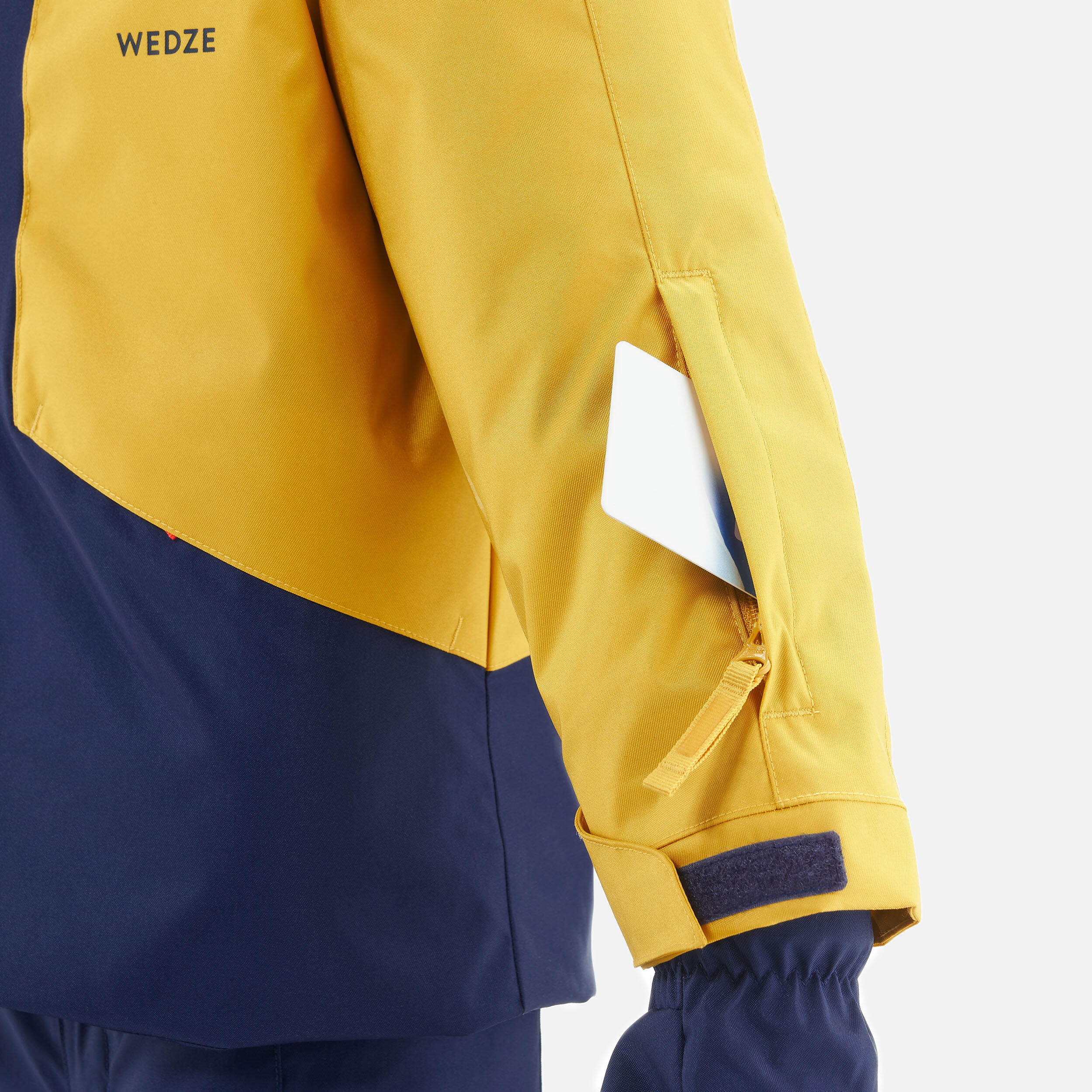 Kids’ Warm and Waterproof Ski Suit 580 - Yellow and Blue 8/15