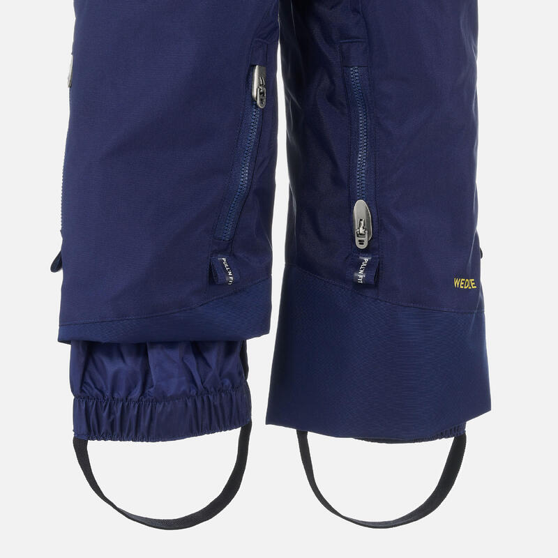 Combo de ski enfant chaud et imperméable 580 - jaune et bleu