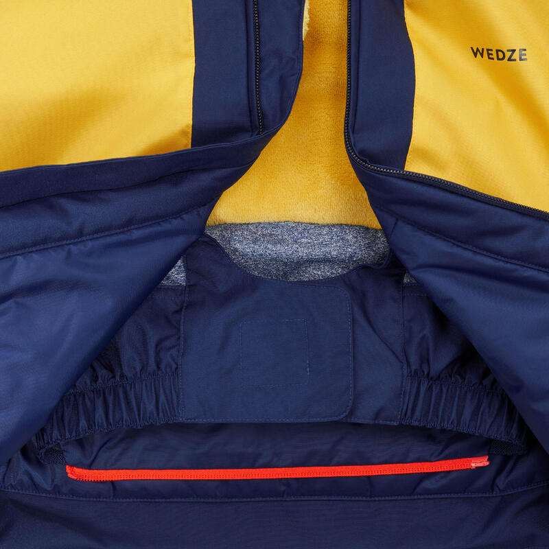 Combo de ski enfant chaud et imperméable 580 - jaune et bleu