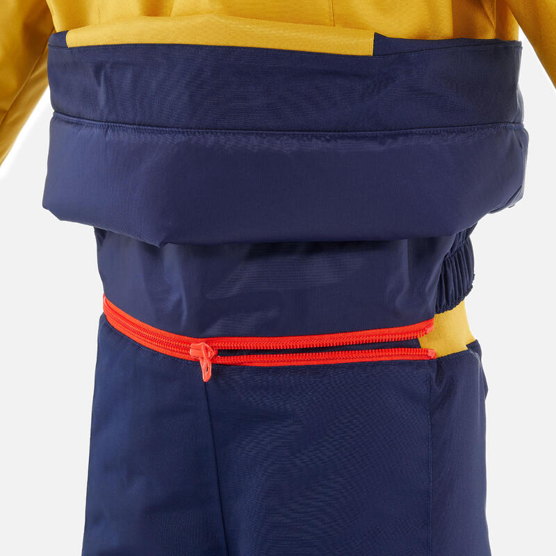 Combo de ski enfant chaud et imperméable 580 - jaune et bleu