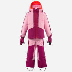 Kids’ Warm and Waterproof Ski Suit 580 - Pink