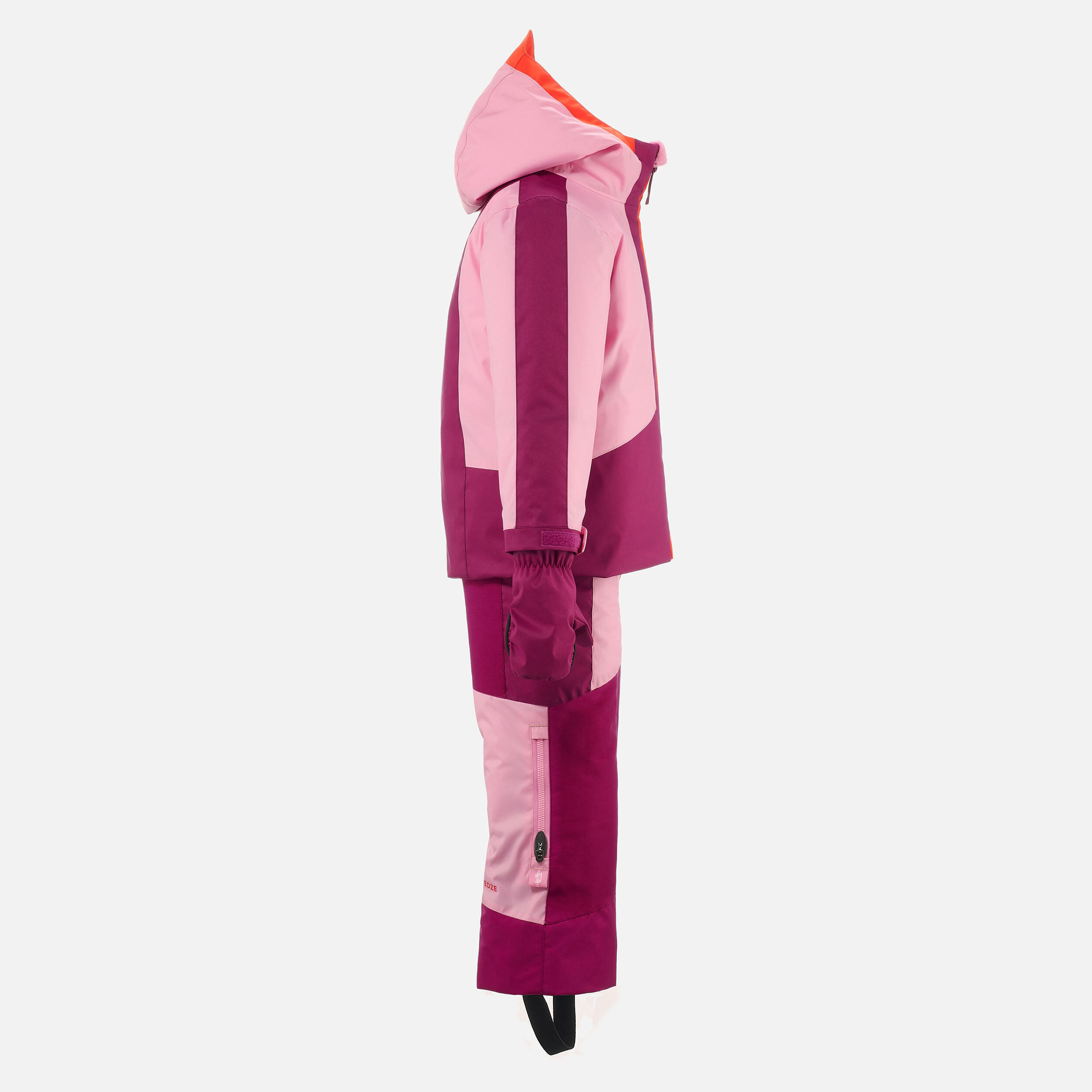 Kids’ Warm and Waterproof Ski Suit 580 - Pink 6/15