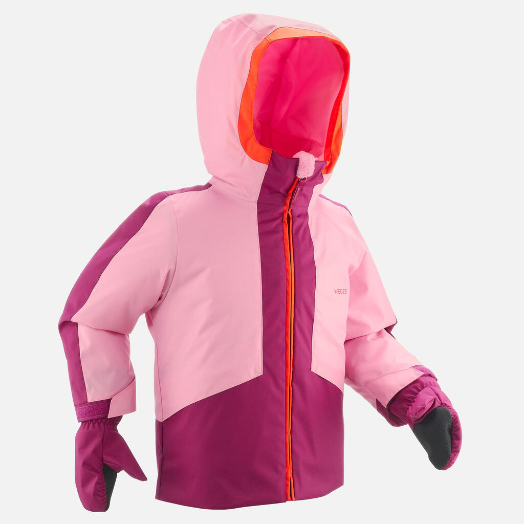 Bērnu silts/ūdensnecaurlaidīgs slēpošanas kostīms “580”, rozā