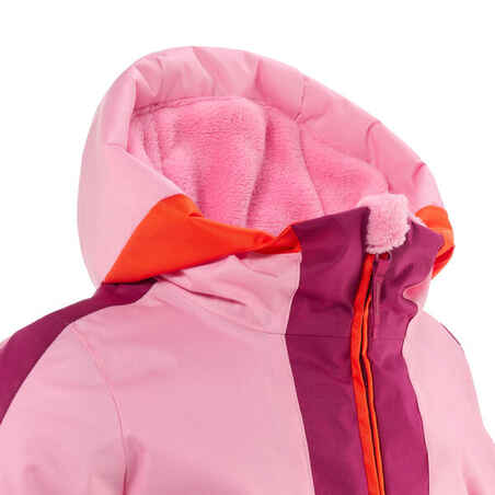 Kids’ Warm and Waterproof Ski Suit 580 - Pink