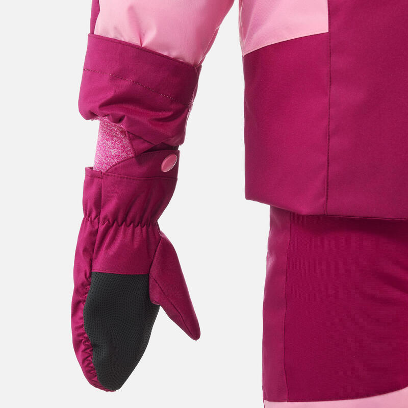 Costum schi 580 Călduros și impermeabil Roz Copii