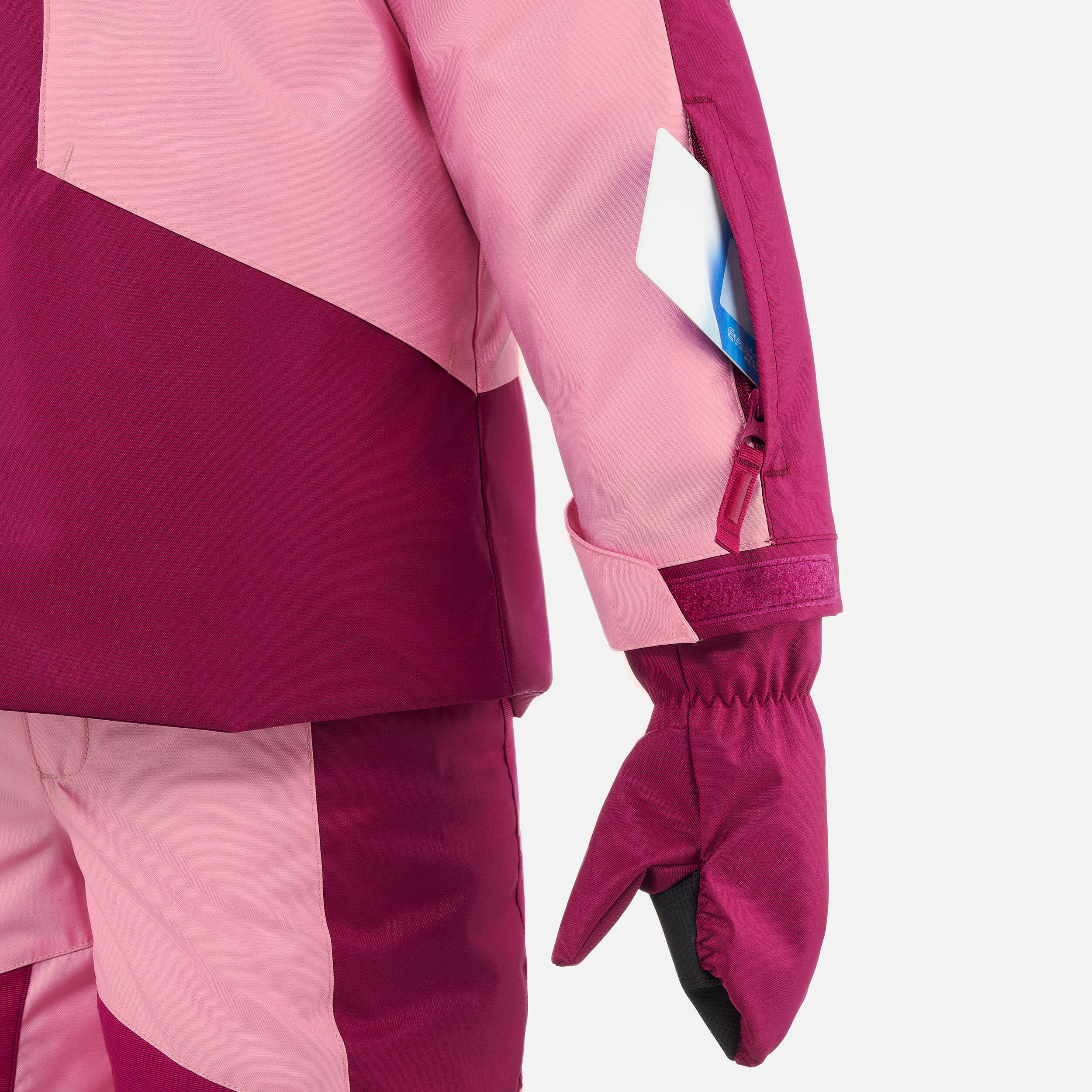 Kids’ Warm and Waterproof Ski Suit 580 - Pink 8/15
