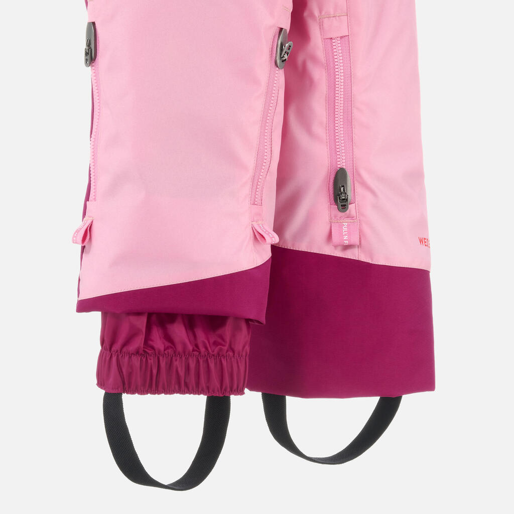 Bērnu silts/ūdensnecaurlaidīgs slēpošanas kostīms “580”, rozā