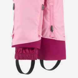 Kids’ Warm and Waterproof Ski Suit 580 - Pink