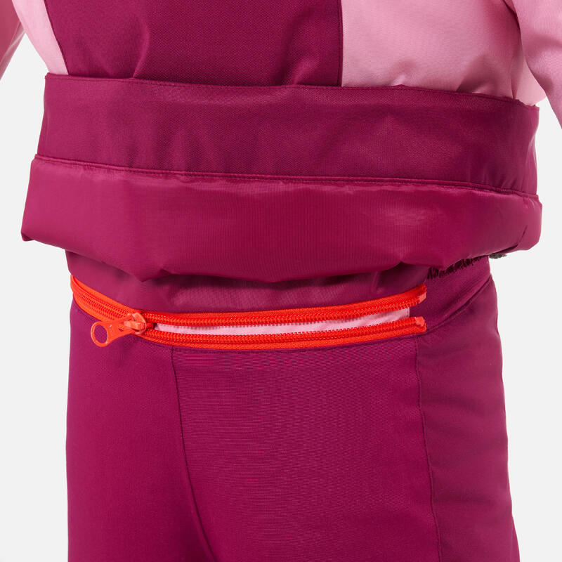 Combo de ski enfant chaud et imperméable 580 - rose