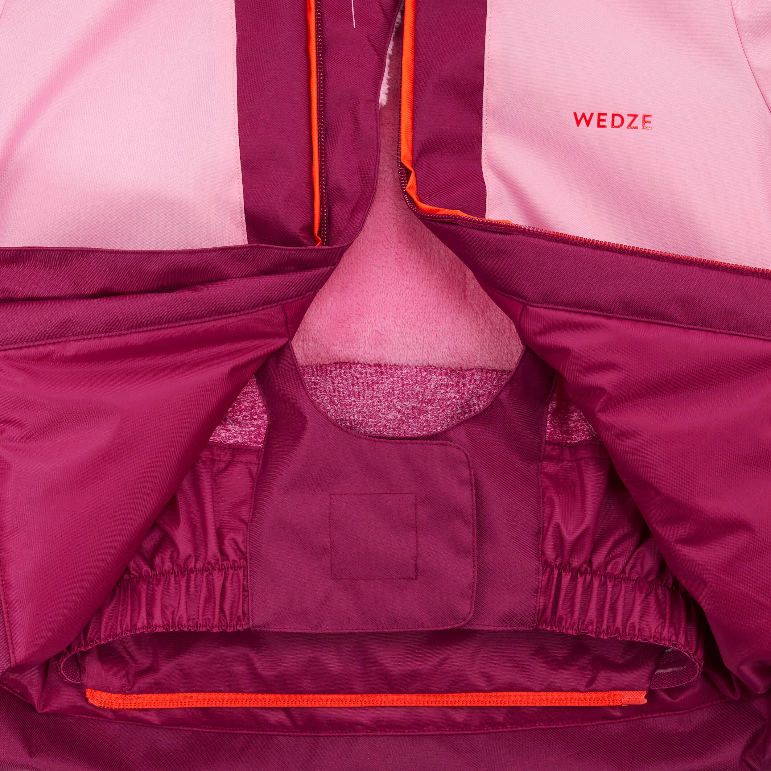 Kids’ Warm and Waterproof Ski Suit 580 - Pink 13/15