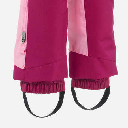 Kids’ Warm and Waterproof Ski Suit 580 - Pink