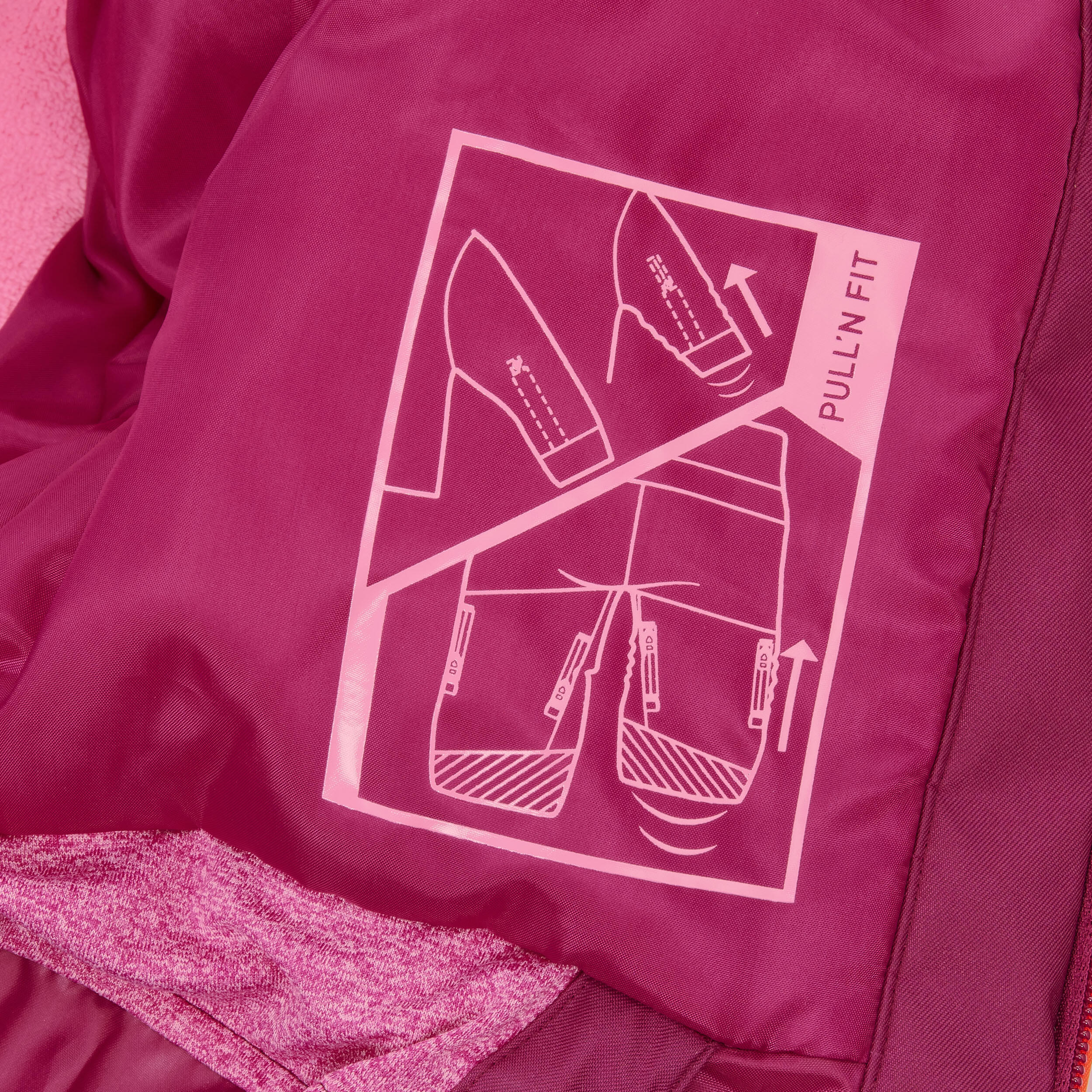 Kids’ Warm and Waterproof Ski Suit 580 - Pink 15/15