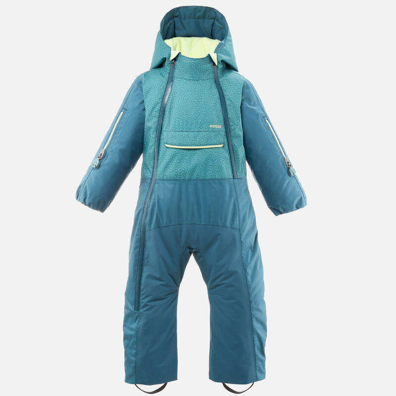 Combinaison ski bébé chaude et imperméable 900 warm pnf - turquoise